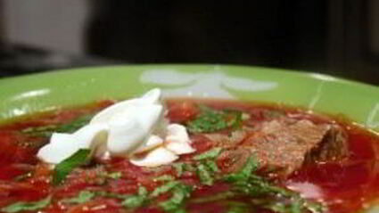 вкусный борщ с говядиной