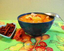 Гороховый суп с копченой курицей