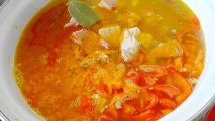 гороховый суп с копченой курицей