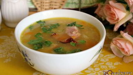 гороховый суп с копченостями