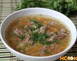 Гречневый суп с мясом