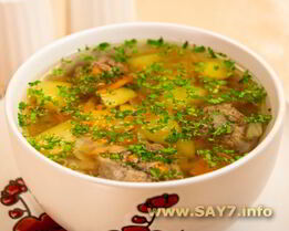 Картофельный суп с фрикадельками