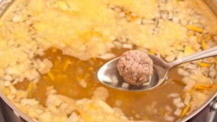 картофельный суп с фрикадельками