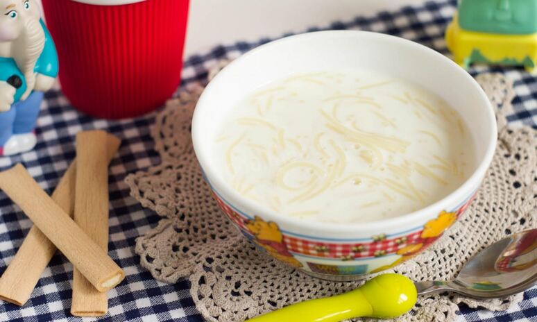 Рецепт молочный суп с вермишелью