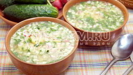 окрошка с колбасой