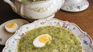 Щавелевый суп с яйцом