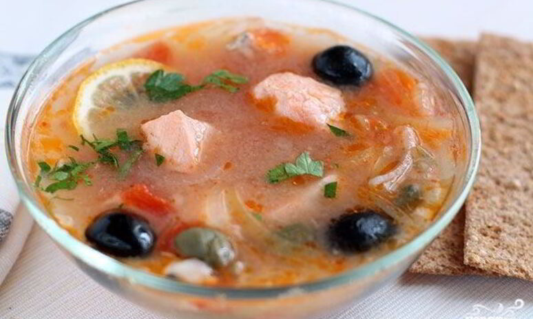 Рецепт рыбная солянка из форели