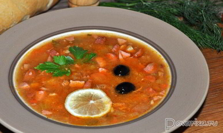 Рецепт сборная мясная солянка