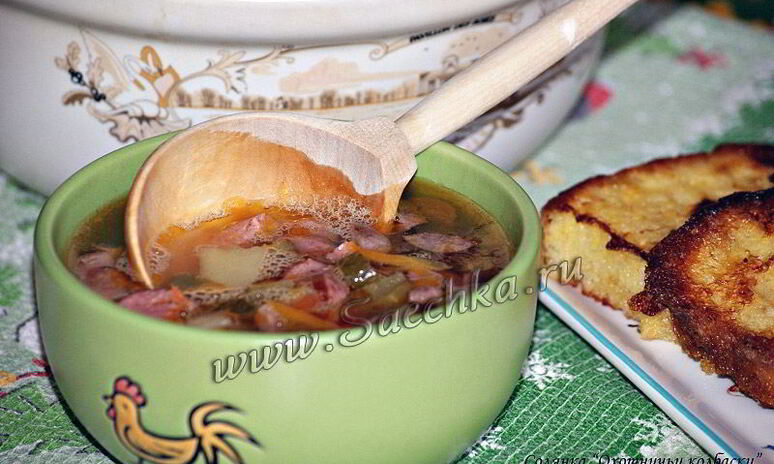 Рецепт солянка охотничьи колбаски