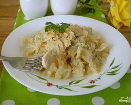 Солянка с курицей и капустой