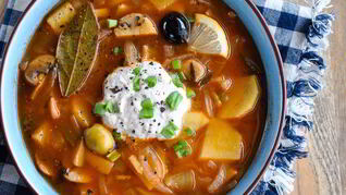 Суп грибная солянка