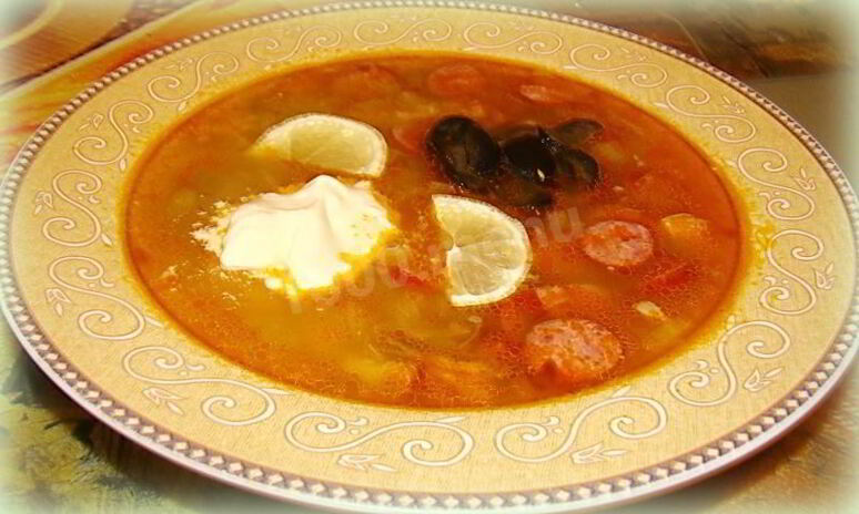 Рецепт суп классическая сборная мясная солянка