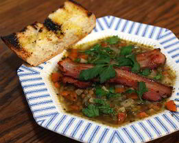 Суп из чечевицы с сельдереем