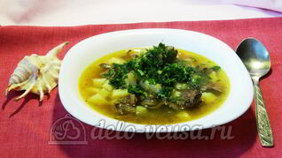 Суп из куриных сердечек