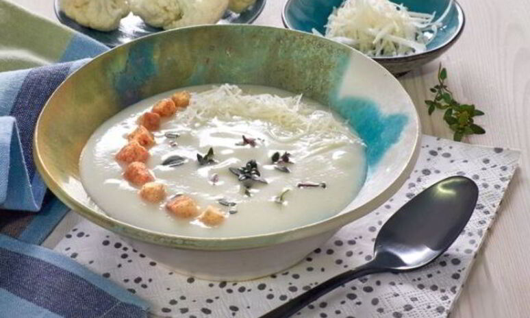 Рецепт суп из цветной капусты с сыром