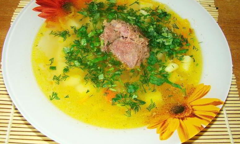 Рецепт суп из тушенки