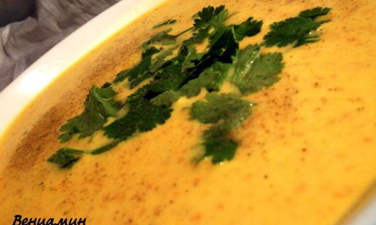Рецепт чечевично-морковный суп-пюре с карри