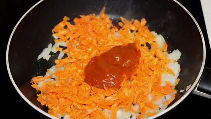 чечевичный суп-пюре с тофу