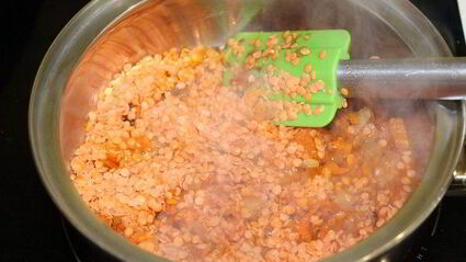 чечевичный суп-пюре с тофу