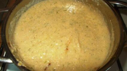 детский суп-пюре из кижуча с зеленью