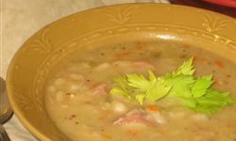 Рецепт картофельный суп-пюре с грибами и ветчиной