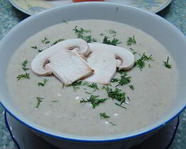 Картофельный суп-пюре с шампиньонами