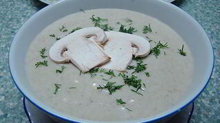 Картофельный суп-пюре с шампиньонами