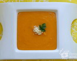 Морковный суп-пюре с овсянкой