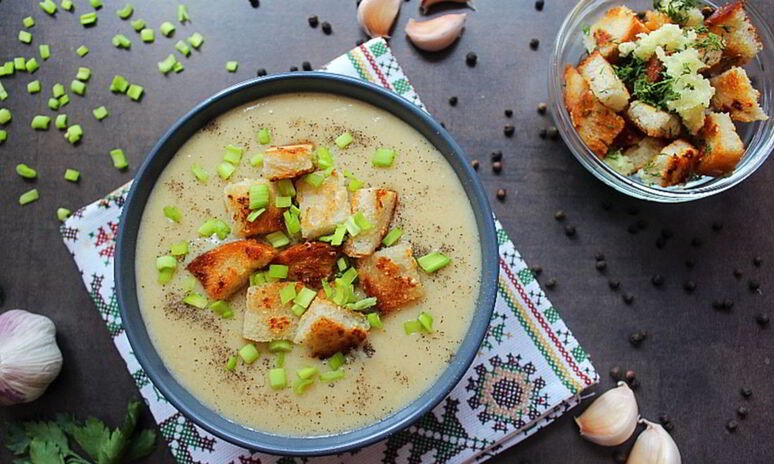 Рецепт сливочно-чесночный суп-пюре