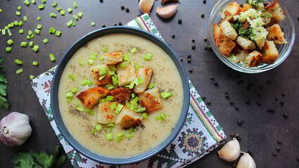 сливочно-чесночный суп-пюре