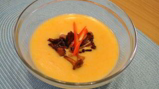 Сливочный суп-пюре с лисичками