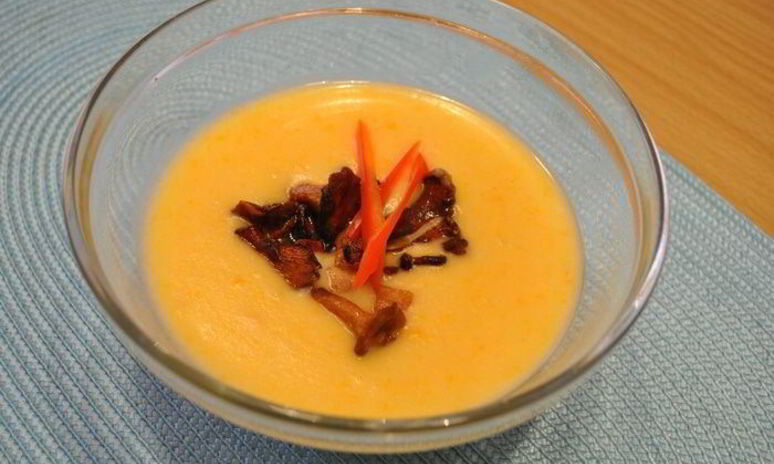 Рецепт сливочный суп-пюре с лисичками