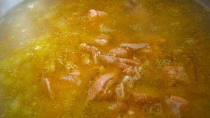 сливочный суп-пюре с семгой