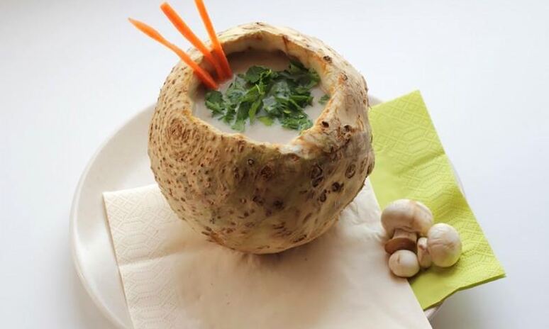 Рецепт суп-пюре из корня сельдерея в сельдерее