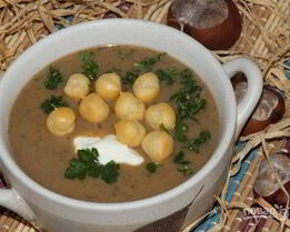 Суп-пюре из лесных грибов