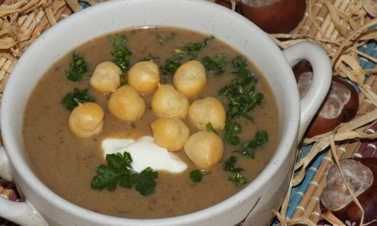 Рецепт суп-пюре из лесных грибов