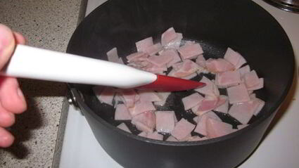 суп-пюре из лука порея с беконом