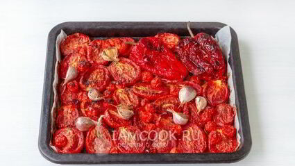 суп-пюре из печеных томатов