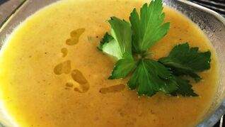 Суп пюре из стеблей сельдерея