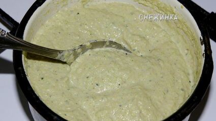 суп-пюре из цукини, брокколи и шампиньонов