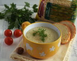 Суп-пюре из цветной капусты с рисом