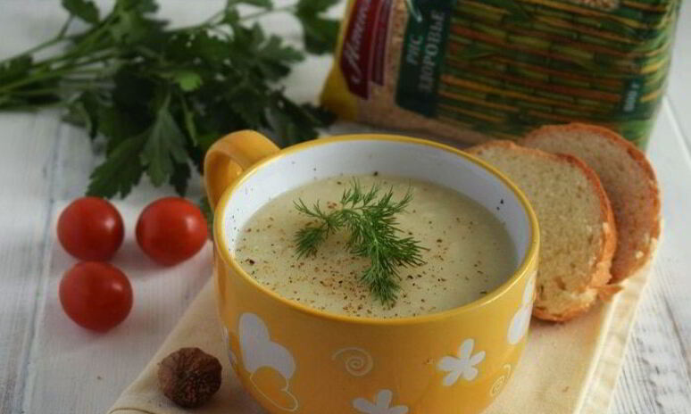 Рецепт суп-пюре из цветной капусты с рисом