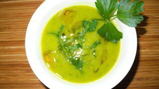 Суп-пюре из тыквы и горошка