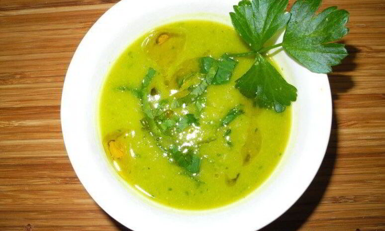 Рецепт суп-пюре из тыквы и горошка