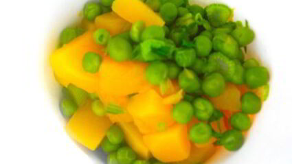 суп-пюре из тыквы и горошка