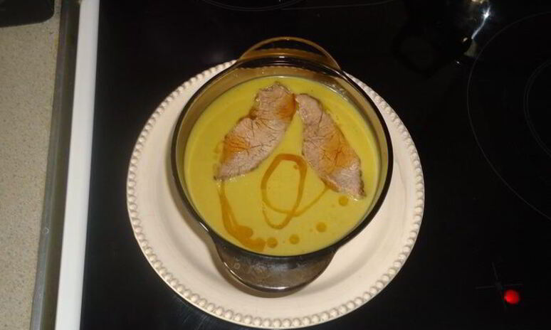 Рецепт суп-пюре из зеленого горошка с яблоками