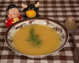 Суп-пюре с копченой курицей