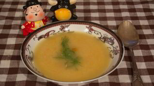 Суп-пюре с копченой курицей