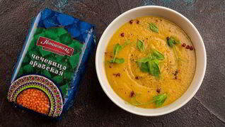 Суп-пюре с красной чечевицей