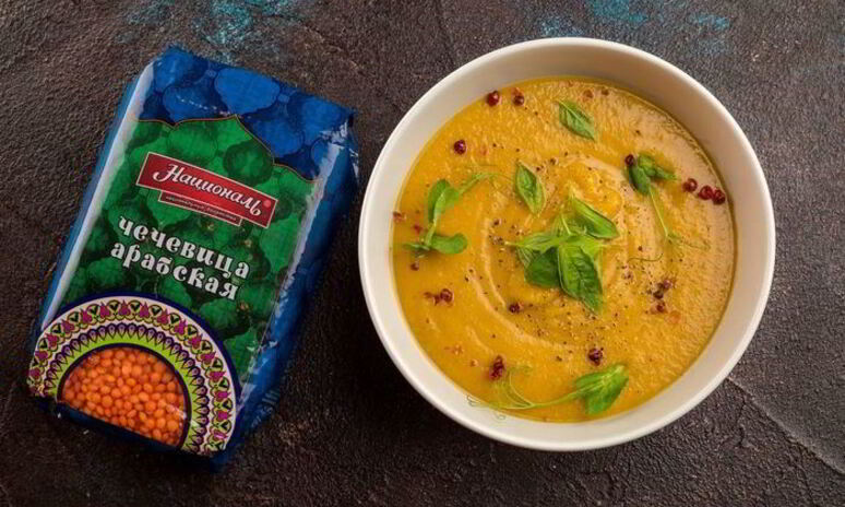 Рецепт суп-пюре с красной чечевицей